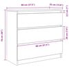 vidaXL Dressoir 80x35x76 cm spaanplaat ambachtelijk eikenkleurig
