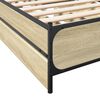 vidaXL Bedframe met lades bewerkt hout sonoma eikenkleurig 90x190 cm