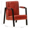 vidaXL Fauteuil 60x80x87 cm echt geitenleer donkerbruin