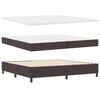 vidaXL Boxspring bed met matras met LED Donkerbruin 200 x 200 cm Stof