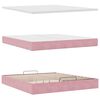 vidaXL Ottoman bed met matras 200x200 cm fluweel roze