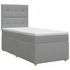 vidaXL Boxspringbed met matras met hoofdeinde Lichtgrijs Enkel Stof