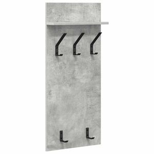 vidaXL Wandgemonteerde kapstok Muurmontage Beton Grijs 40 x 10 x 90 cm