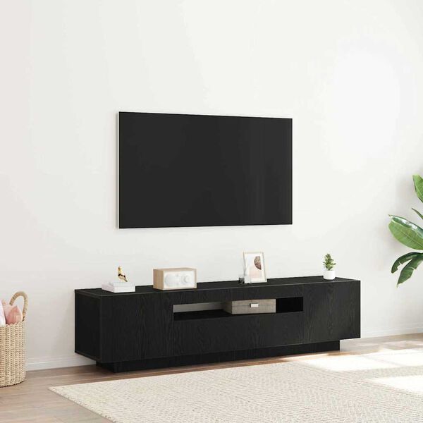 vidaXL TV-kast Zwart 160 x 35 x 40 cm Bewerkt hout