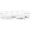 vidaXL 7-delige Loungeset massief grenenhout wit