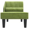 vidaXL Chaise longue met bolster fluweel lichtgroen