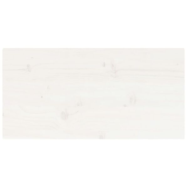 vidaXL Tafelblad rechthoekig 80x40x2,5 cm massief grenenhout wit