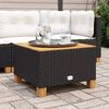 vidaXL Tuintafel 55x55x36 cm poly rattan en acaciahout zwart