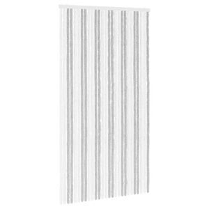vidaXL Insecten Gordijn Chenille Lichtgrijs en wit. 118 x 220 cm