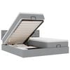 vidaXL Ottoman bed met matrassen 200x200cm stof lichtgrijs