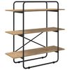 vidaXL Boekenrek 3-laags 100 x 35 x 105 cm PB Artisanaal eiken