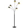 vidaXL Lamp staand 5xE14 200 cm zwart en goud
