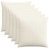 vidaXL Kussensloop 6 pcs ALMELO Cr&egrave;mekleurig 80 x 80 cm corduroy