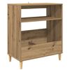 vidaXL Platenspeler Steun Artisanaal eiken 71 x 39,5 x 83 cm