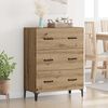 vidaXL Dressoir met lade Artisan Eiken 69,5 x 34 x 90 cm