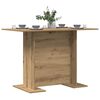 vidaXL Eettafel artisanaal eikenkleurig 110 x 60 x 75 cm Bewerkt hout