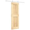 vidaXL Schuifdeur Natuurlijk en Wit 70 x 210 cm Massief Grenenhout
