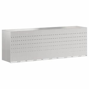 vidaXL Wieltjesbakopslag voor 3 bakken Zilver 340 x 77.5 x 115.5 cm
