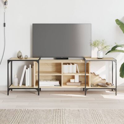 vidaXL Tv-meubel 153x37x50 cm bewerkt hout sonoma eikenkleurig