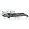 vidaXL Bedframe met hoofdbord metaal wit 183x213 cm