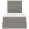 vidaXL Opslag bed met matras met matras Taupe 90 x 190 cm Polyester