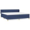 vidaXL Boxspring met matras stof blauw 200x200 cm