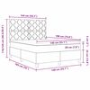 vidaXL LED Box Spring Bed met matras Donkergroen 140 x 190 cm Stof