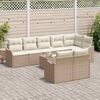 vidaXL Tuin Sofa Set 9 pcs Beige poly rattan
