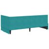 vidaXL Hoekbedframe met hoofdeinde Turquoise 90 cm x 200 cm Fluweel