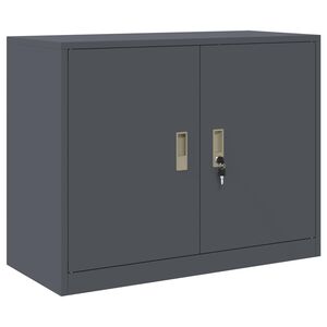 vidaXL Opbergkast Antraciet 90 x 40 x 70 cm Staal