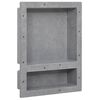 vidaXL Douchenis met 2 vakken 41x51x10 cm matgrijs