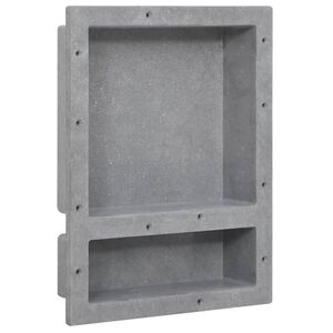 vidaXL Douchenis met 2 vakken 41x51x10 cm matgrijs