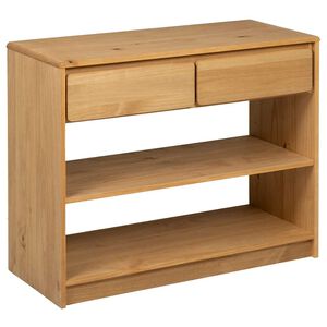 vidaXL Wandtafel SAUDA 89,5x36,5x73 cm massief grenenhout eikenkleurig