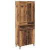 vidaXL Hoge kast met lade 2 pcs Oud Hout Bewerkt hout