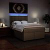 vidaXL Boxspring met matras kunstleer cappuccinokleurig 140x200 cm