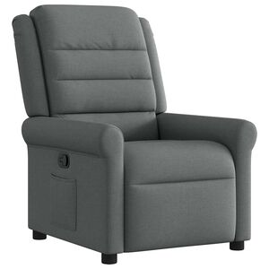vidaXL Fauteuil verstelbaar stof donkergrijs