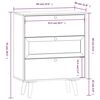 vidaXL Dressoir met lades 60x30x75 cm bewerkt hout