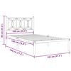 vidaXL Bedframe met hoofdbord metaal zwart 100x190 cm