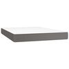 vidaXL Boxspring met matras en LED kunstleer grijs 140x200 cm