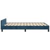 vidaXL Bedframe zonder matras 120x190 cm fluweel donkerblauw