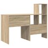 vidaXL Bureau Sonoma Eiken 131,5 x 50 x 106,5 cm Bewerkt hout