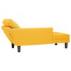 vidaXL Chaise longue met kussen corduroy stof lichtgeel