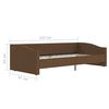 vidaXL Slaapbank met matras en USB stof donkerbruin 90x200 cm