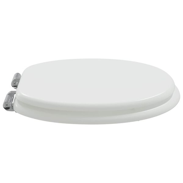 vidaXL Toiletbril met soft-closedeksel 2 st MDF wit