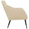 vidaXL Fauteuil 63x76x80 cm stof cr&egrave;mekleurig