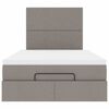 vidaXL Ottoman bed met matras en LED's 120x200cm stof taupe