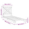 vidaXL Bedframe met hoofdbord massief grenenhout 100x200 cm