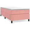 vidaXL Boxspring bed fluweel roze 80x200 cm