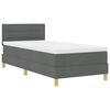 vidaXL Boxspringbed met matras Donkergrijs 80 x 200 cm Stof
