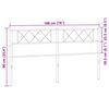 vidaXL Vervangend hoofdbord 193 cm metaal wit